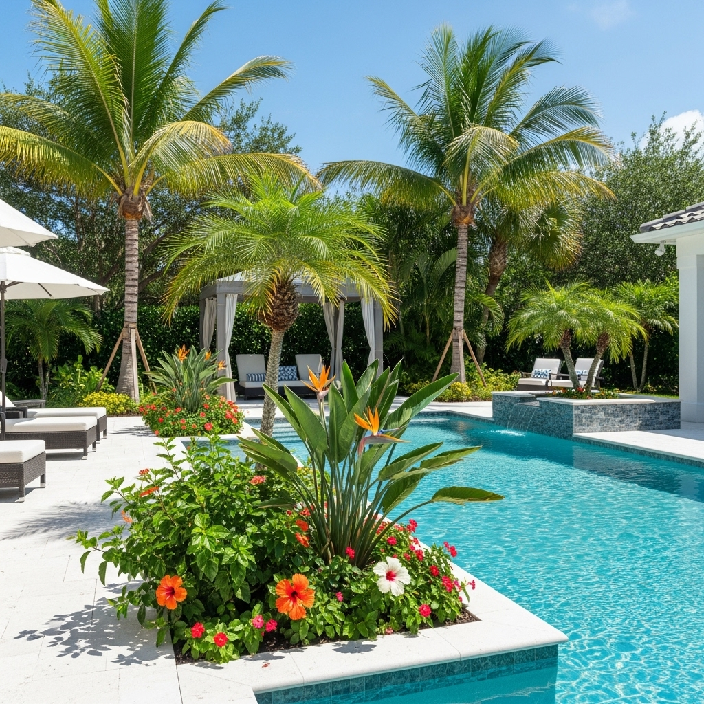 Florida Pool Landscaping Ideas - Celebrity Pool \u0026 Spa, image size:1024x1024